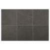 4" x 4" Square | Black - Natural Rectified | Archires Porcelain Mosaic Collection
