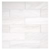 2" x 8" Marble Tile | Ice Cap Mist - Honed | Stone Tile Collection