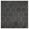 2-1/4" Hexagon Honey | Deep Basalt - Ultra Honed | Basalt Mosaic Tile