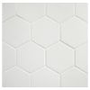 2" Hexagon Mosaic | Dove White - Unglazed | Unglazed Porcelain Mosaics