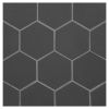 2" Hexagon Mosaic | Black - Unglazed | Unglazed Porcelain Mosaics