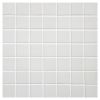 3/4" Square Mosaic | Dove White - Unglazed | Unglazed Porcelain Mosaics