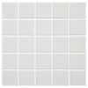 1" Square Mosaic | Dove White - Unglazed | Unglazed Porcelain Mosaics