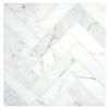 1-1/2" x 6" Herringbone Harmony | Calacatta Gold - Polished | Marble Mosaic Tile