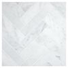 1-1/2" x 6" Herringbone Harmony | Carrara Claro Light - Polished | Marble Mosaic Tile