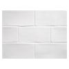 3" x 6" Field Tile | Nava White - Satin Crackle | Tierra Ceramic Collection