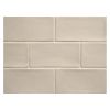 3" x 6" Field Tile | Fan - Satin Crackle | Tierra Ceramic Collection