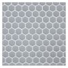 5/8" Mini Hexagon | Light Gray - Matte | Eco Design Glass Mosaics