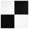 6" x 6" Checkered Square Solid | Thassos - Nero Marquina | Art of Deco Marble Tile
