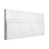 12" x 5" Base Molding | White Blossom Ultra Premium - Honed | Stone Molding Collection