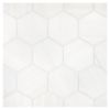 3-1/2" Hexagon | White Whisp Dolomiti Ultra Premium - Honed | Marble Mosaic Tile