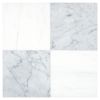 6" x 6" Checkered Square Solid | White Whisp Dolomiti - Carrara Claro Light | Art of Deco Marble Tile