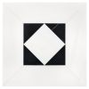 Delano Solid Ehysquare | White Whisp Dolomiti - Nero Marquina - Honed | Art of Deco Solid
