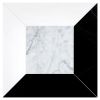 Delano Solid | Carrara Claro Light - White Whisp Dolomiti - Nero Marquina | Art of Deco Marble Tile