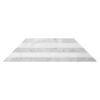 3" x 12" Petite Gris Trapezoid | Carrara Claro Light - Carrara Scuro Select | Art of Deco Marble Mosaic Tile