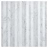 Streamline Moderne Gris | Carrara Claro Light - Carrara Scuro Select | Art of Deco Marble Mosaic Tile