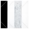 Streamline Moderne Solid Blend | Thassos - Carrara - White Whisp Dolomiti - Nero Marquina | Art of Deco Tile