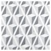 Diamondelle | Thassos Polished - Carrara Claro Light Honed - Bardiglio Honed | Visual Dimensions Marble Mosaic