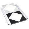 Ehysquare Checker | White Whisp Dolomiti Ultra Premium - Carrara Claro Light - Nero Marquina Select - Honed | Visual Dimensions Marble Mosaic