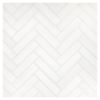 1" x 4" Herringbone | White Whisp Dolomiti Ultra Premium - Honed | Marble Mosaic Tile