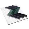 1" x 4" Herringbone Paired | Nero Marquina - Empress Green - Honed | Marble Mosaic Tile
