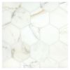 3-1/2" Hexagon | Calacatta Gold - Honed | Marble Mosaic Tile