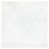 2-1/4" Hexagon Honey | Crystallized Thassos Glass - Polished | Glass Mosaic Tile