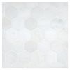 2-1/4" Hexagon Honey | White Blossom Ultra Premium - Honed | Marble Mosaic Tile