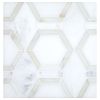 Hexton | Calacatta Polished - White Blossom & Iceland White Honed | Unique Mosaic Tile - Marble