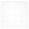 3" x 6" Ultra Flat Subway Tile | Ultra White - Ultra Gloss | Modern Ceramic Collection