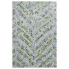 Frond Fern Pattern | Blue Ronse - Chartreuse - Tumbled | Marble Mosaic Masterworks Tile