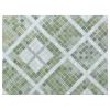 Plaid Field | Bardiglio - Canopy Green - Blue Celeste - Kays Green - Polished | Marble Mosaic Masterworks Tile