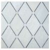 Quilted Pattern II | Ming Green - Bardiglio - Calacatta - Polished | Marble Mosaic Masterworks Tile