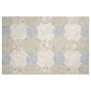 Small Circles Pattern | Carrara - Soleto Pink - Botticino - Travertine White - Polished | Marble Mosaic Masterworks Tile