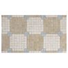 Dot Check Pattern | Crema Marfil - Ivory Cream - Blue Celeste - Polished | Marble Mosaic Masterworks Tile