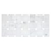 1-1/8" x 2" Basketweave w/ 3/8" Dot | Carrara - Thassos Dot - Polished | Marble Mosaic