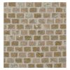 3/8" x 5/8" Offset Mini Brick | Noce - Polished | Mosaic Tile