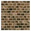 3/8" x 5/8" Offset Mini Brick | Kingsley Dark - Polished | Marble Mosaic Tile