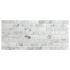 5/8" x 1-1/4" Offset Brick | White Carrara - Polished | Marble Mosaic Tile
