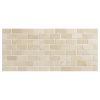 5/8" x 1-1/4" Offset Brick | Crema Marfil - Polished | Mosaic Tile