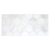 2" Hexagon | White Whisp Dolomiti - Polished | Marble Mosaic Tile