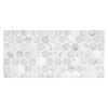 1" Hexagon | Carrara - Tumbled | Marble Mosaic Tile