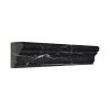 12" x 1-3/4" Marble Chair Rail | Nero Marquina - Honed | Stone Molding Collection