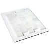 Offset Square 1-1/4" | White Blossom Ultra Premium - Honed | Marble Mosaic
