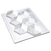2-3/4" Optic Cube | Thassos - Carrara - Polished | Unique Mosaic Tile - Marble