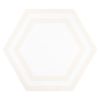8" Hanson Hexagon | Balsa with White Background - Matte | Parson Glazed Porcelain Tile