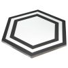 8" Hanson Hexagon | Black with White Background - Matte | Parson Glazed Porcelain Tile
