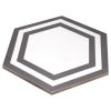 8" Hanson Hexagon | Dark Grey with White Background - Matte | Parson Glazed Porcelain Tile