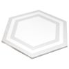 8" Hanson Hexagon | Light Grey with White Background - Matte | Parson Glazed Porcelain Tile