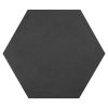 8" Hexagon | Black - Matte | Parson Glazed Porcelain Tile